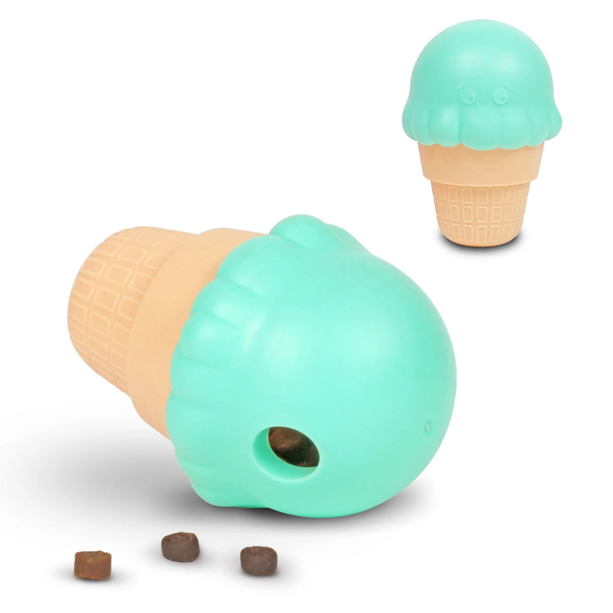 Brightkins Ice Cream Dog Toy Treat Dispenser, Playful Training for Small & Medium Dogs to Chew