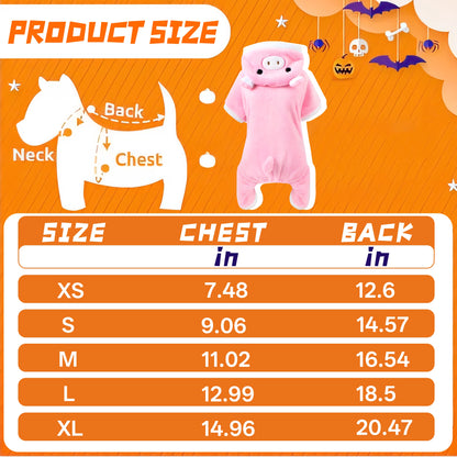 Dog Halloween Costumes,Whimsical Pet Halloween Costumes,Coral Fleece Little Pig Large Dog Halloween Costumes,Style1,Xl