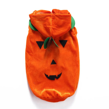 Halloween Pumpkin Dog Costumes Clothes, Cute Dog and Cat Halloween Cosplay Clothes, Fit for Small Doggy and Kitten-S